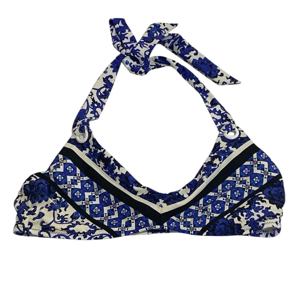 Nanette Lapore Blue & White Bikini - Like New - Size L